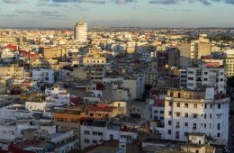 a view of a city from the top of a building