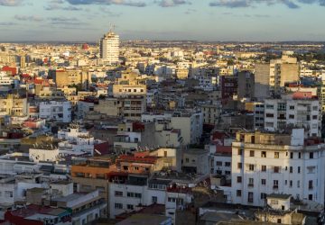 a view of a city from the top of a building